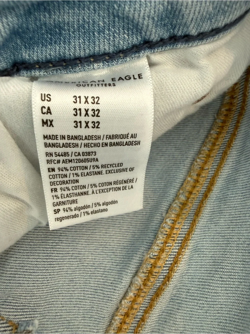 American Eagle Outfitters Airflex Light Wash Slim Jeans